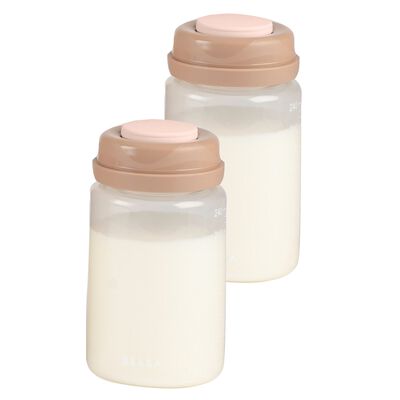 Muttermilch-Aufbewahrungsflaschen f&uuml;r Milchk&uuml;hler x2 - Praline