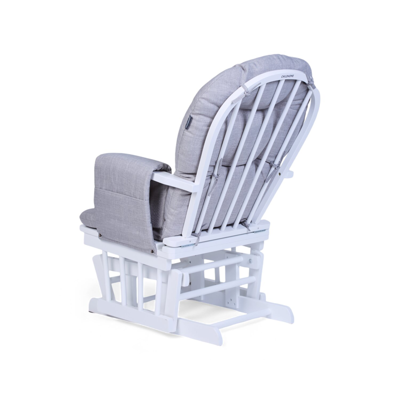 Gliding Chair With Footrest - Canvas - Grey