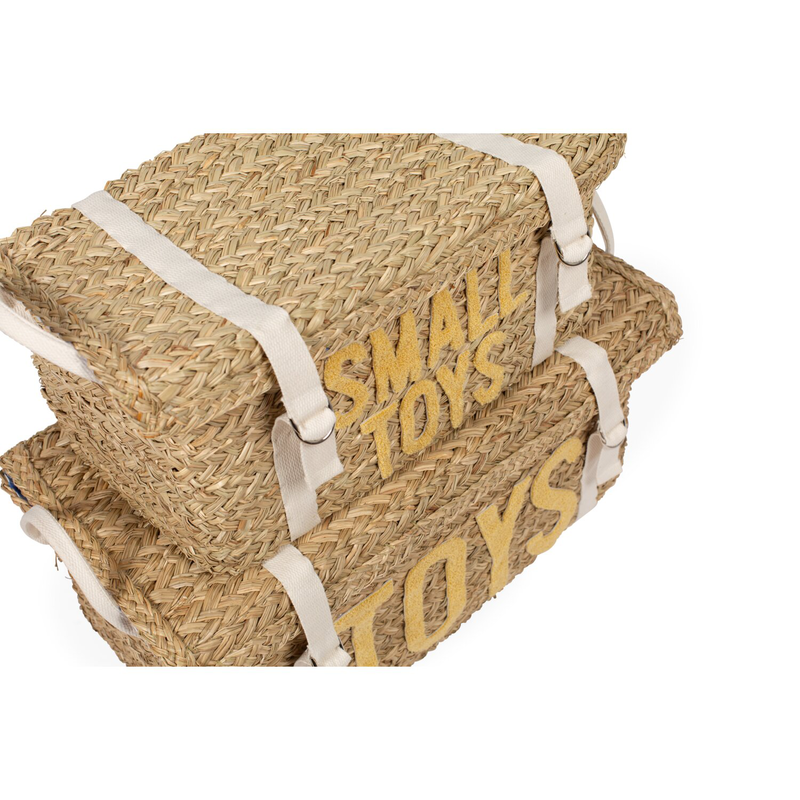 Coffre à jouets en rotin jaune 2pcs (Childhome) - Image 10