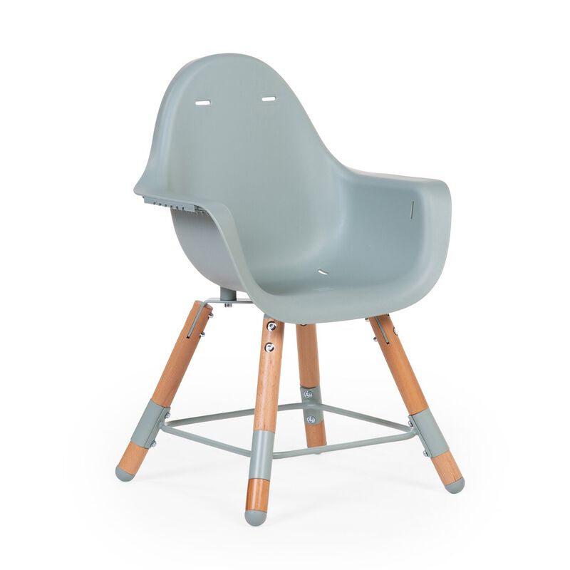 Evolu Chaise Haute - Réglable En Hauteur (50-75 Cm/*90 Cm) - Naturel Menthe (Childhome) - Image 11