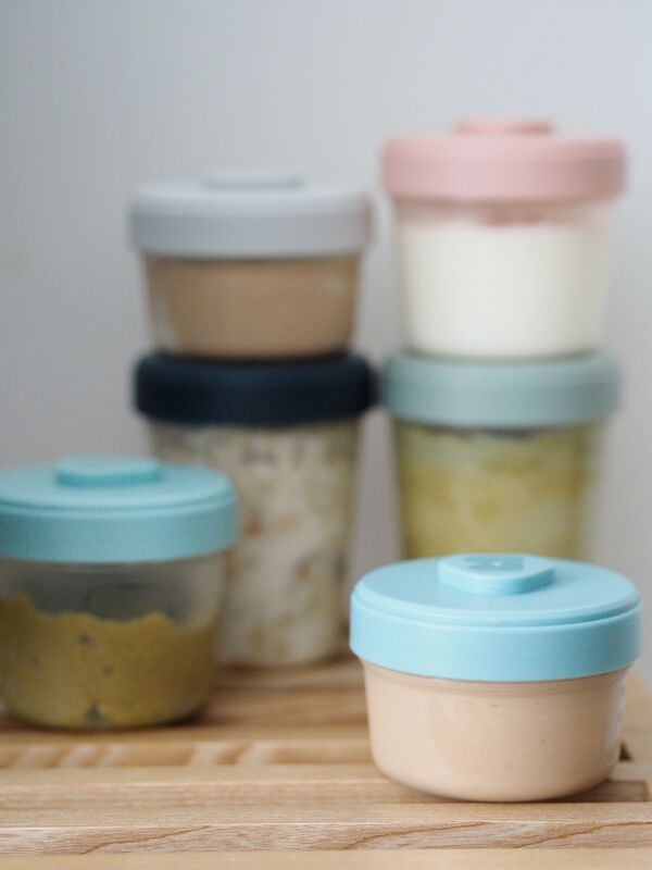 Set of 6 Baby Food Clip Containers - (2 x 3 oz. + 2 x 5 oz.  4.0