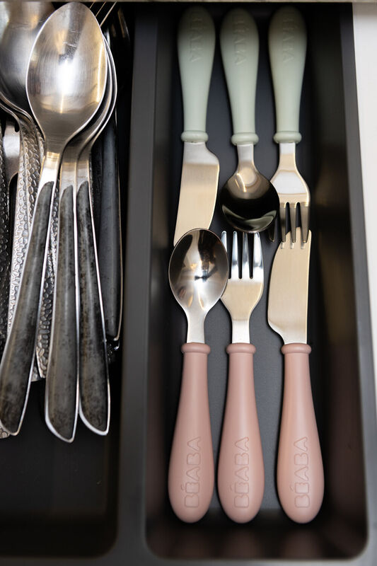 Set di posate in acciaio inox - 3 pezzi - Misty Green