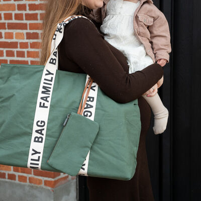 Family Bag Sac A Langer - Signature - Canvas - Vert