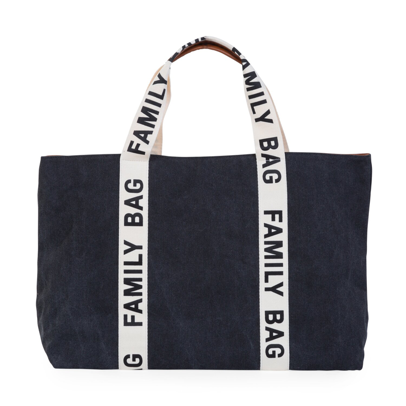 Family Bag Wickeltasche &ndash; Signature-Look - Canvas - Schwarz