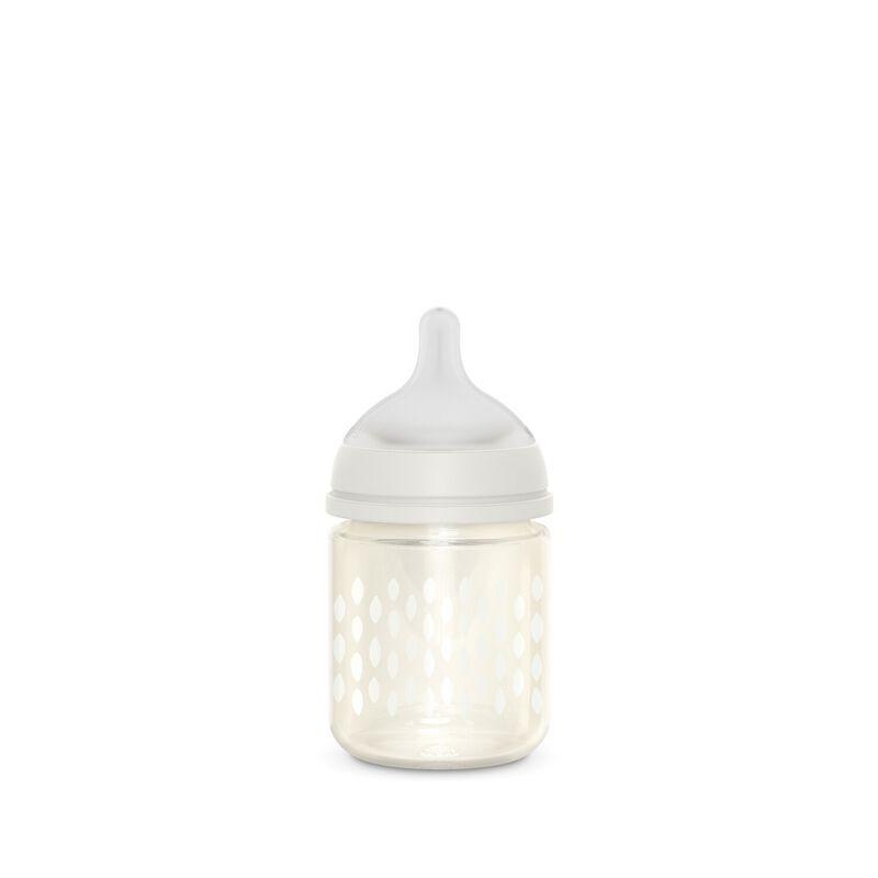 Biberon en verre avec t&eacute;tine SX Pro 120 ml d&eacute;bit S Bonhomia