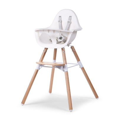 Evolu Hochstuhl - Höhenverstellbar (50-75 Cm/*90 Cm) - Natur Weiss