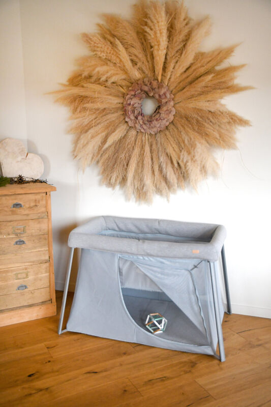 Lit parapluie 3 en 1 - Eazy sleep - Gris chiné / Galet