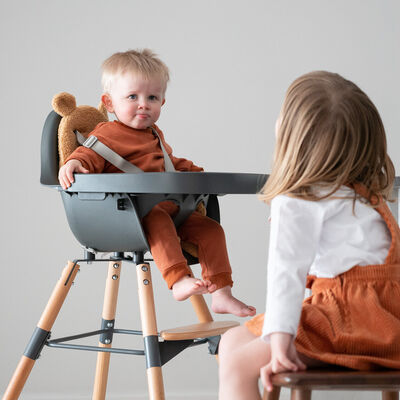 Evolu Tablette De Chaise - Abs - Anthracite + Napperon En Si