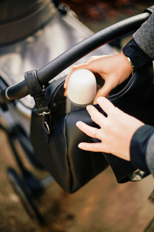 Mommy Club Nursery Bag Mommy bag Nappy Bag  - Simili Leather Black 