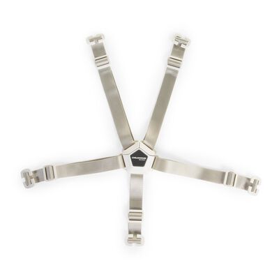 5-point harness silver white