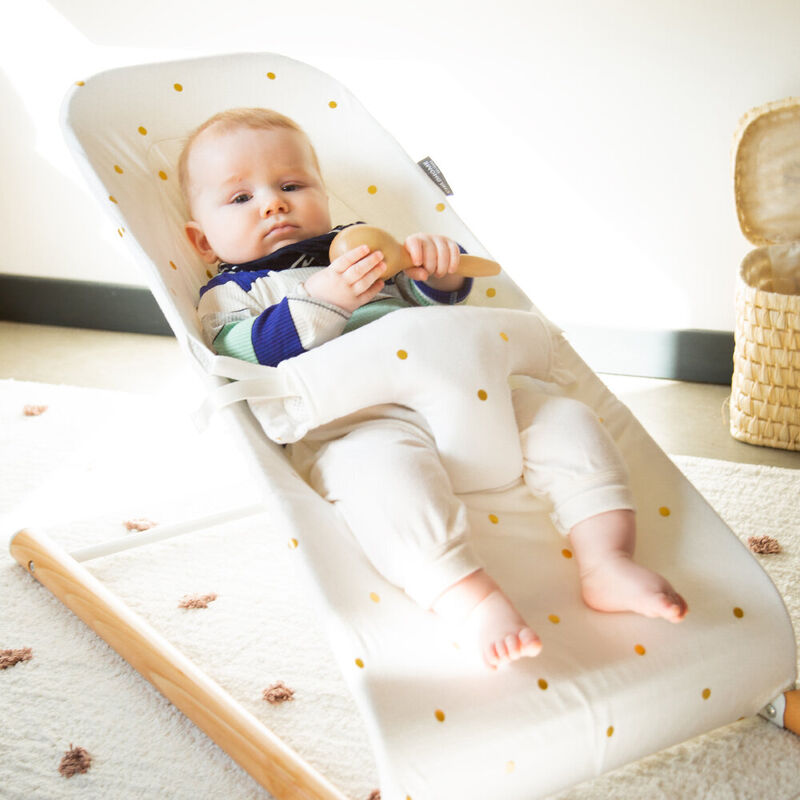 Childhome Evolux Bouncer Cover - Gold Dots 5.0