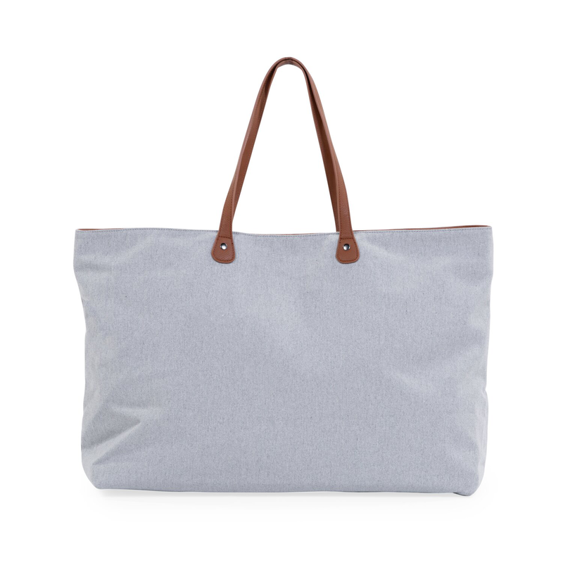 Family Bag - Righe Cotone Grigio