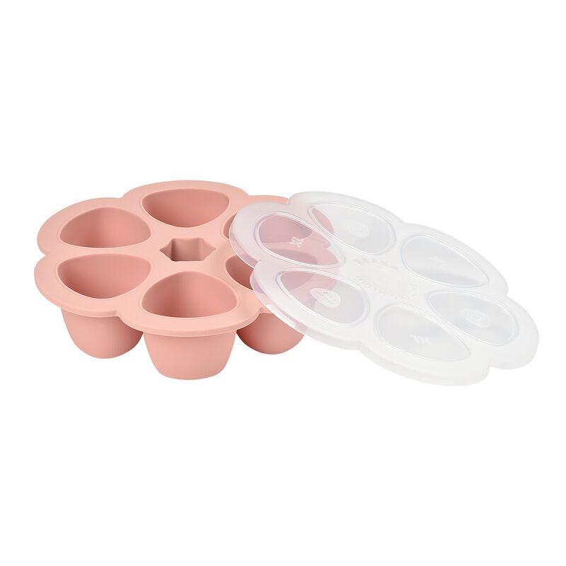 Multiportions Silicone Babyfood Freezer Tray, baby freezer portions 6 X 150ml - Vintage Pink