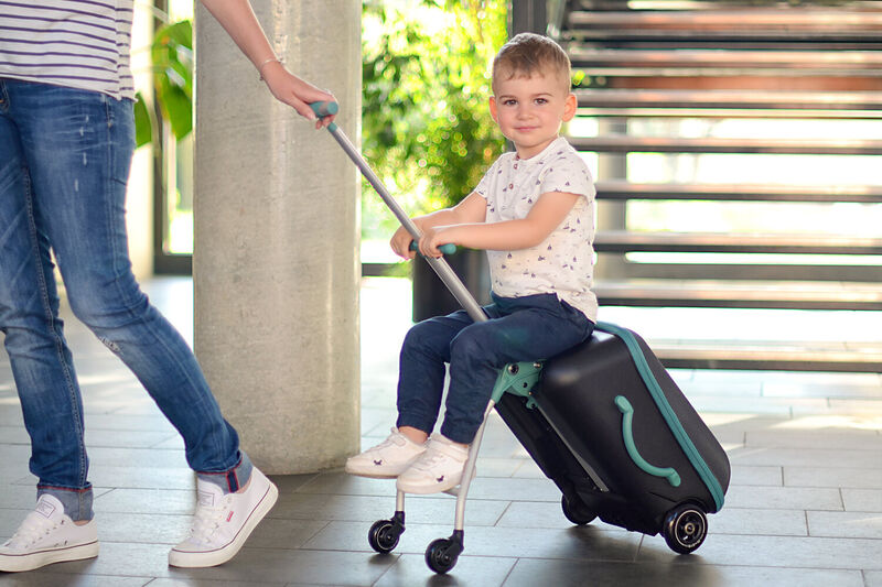  Maleta de viaje Eazy con asiento green-blue