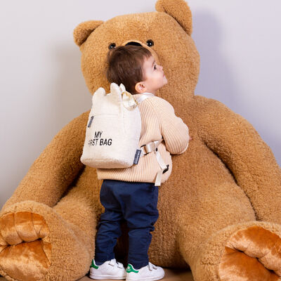 My First Bag teddy bianco