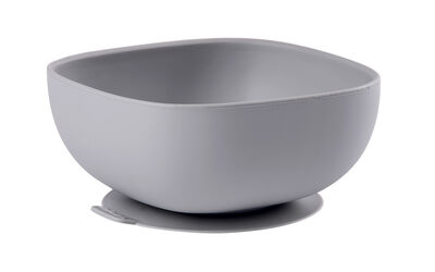 Silicone Suction Bowl grey