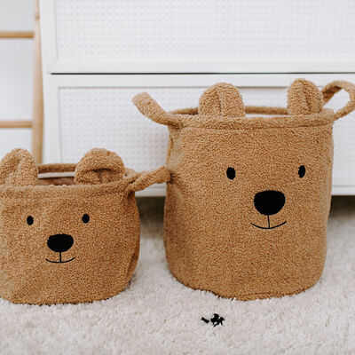 Panier De Rangement - 25x20x20 Cm - Teddy - Brun 