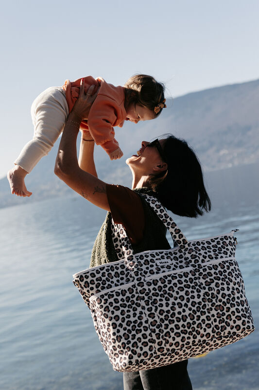 Sac &agrave; langer Madrid XXL - Leopard clay