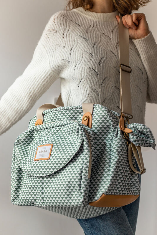 Geneve II Diaper Bag Play Print sage green
