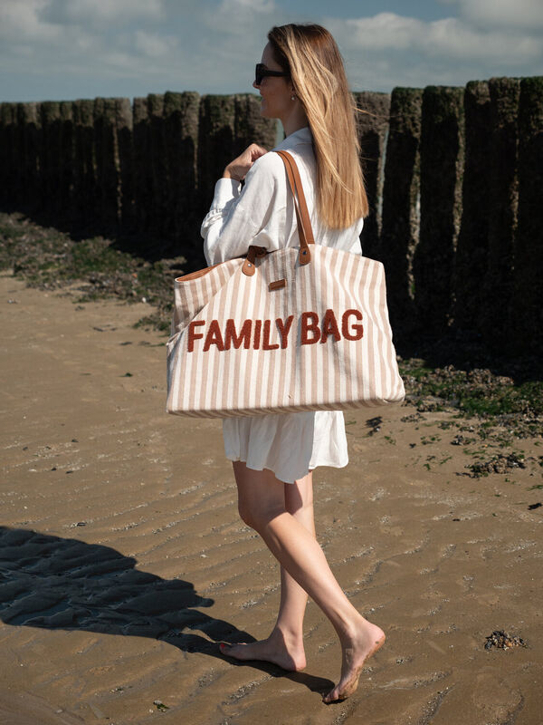 Family Bag - Righe Nude/Terracotta