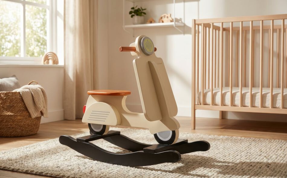 Rocking scooter cream