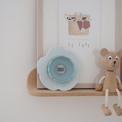 Thermom&egrave;tre de bain Lotus Bleu vert
