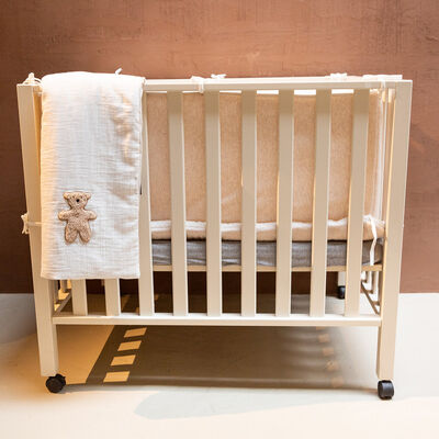 Laufgitter Schutz - 35x340 Cm - Jersey Melange Beige / Musse