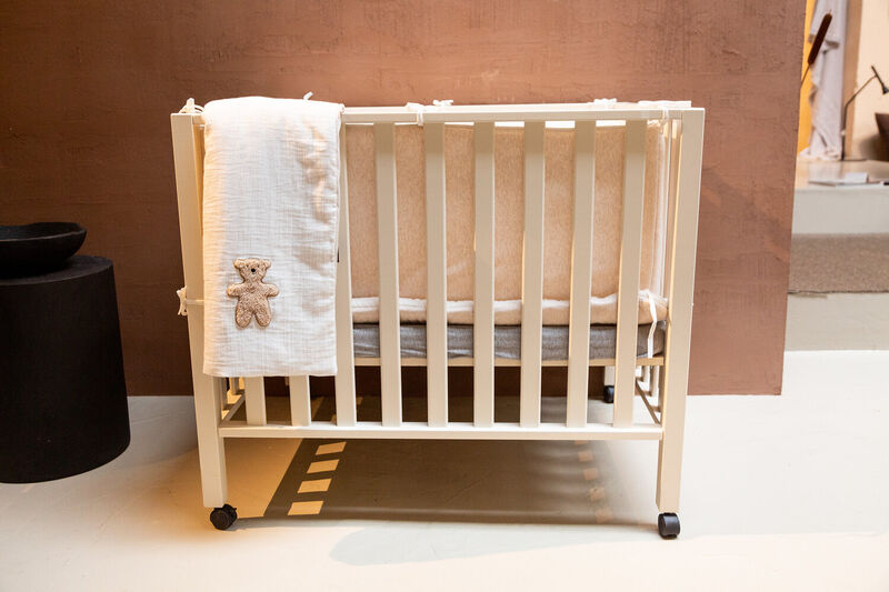 Laufgitter Schutz - 35x340 Cm - Jersey Melange Beige / Musse