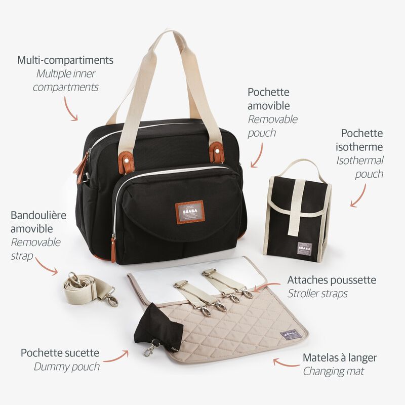 Bolso cambiador Ginebra II - black