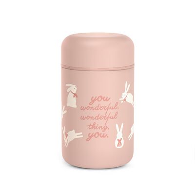Pot isotherme 400ml Wonderland - Lapin Rose