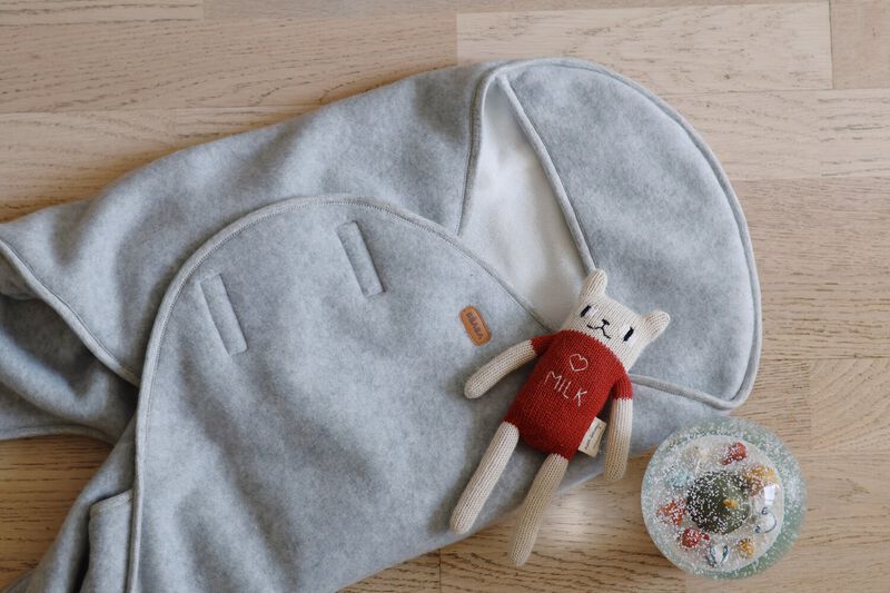 Babynomade® double fleece heather grey