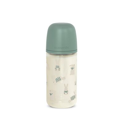 Glass feeding bottle with teat SX Pro 240 ml M flow Bonhomia