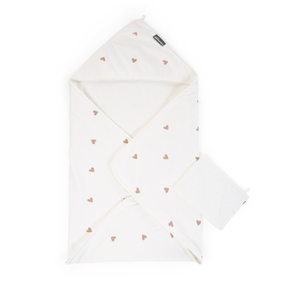 Cape De Bain + Gant - 80x80 Cm - Jersey - Hearts