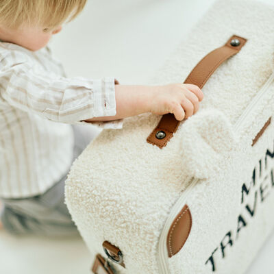 Suitcase Mini Traveller Teddy off white