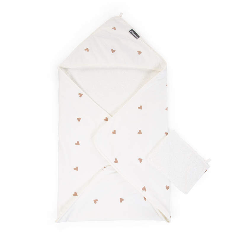 Cape De Bain + Gant - 80x80 Cm - Jersey - Hearts