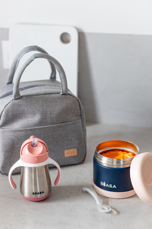On-the-go mealtime old pink
