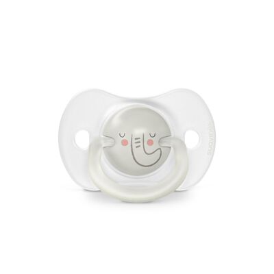 Set van 2 Night&Day SX Pro 0/6M glow-in-the-dark fopspenen Elephant