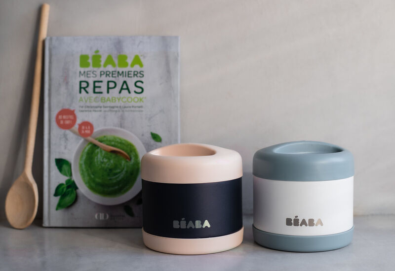 Thermo Portion Stainless Steel Isothermal Portion Container 500 ml (Baltic blue/White)