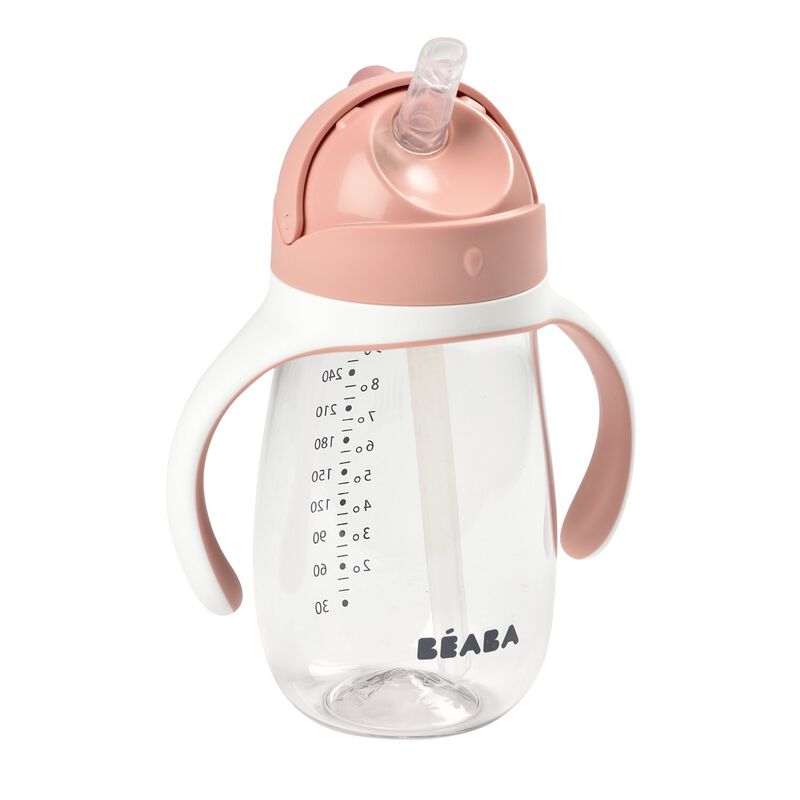 Taza con pajita 300 ml old pink