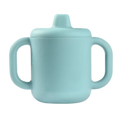 Silicone learning cup blue