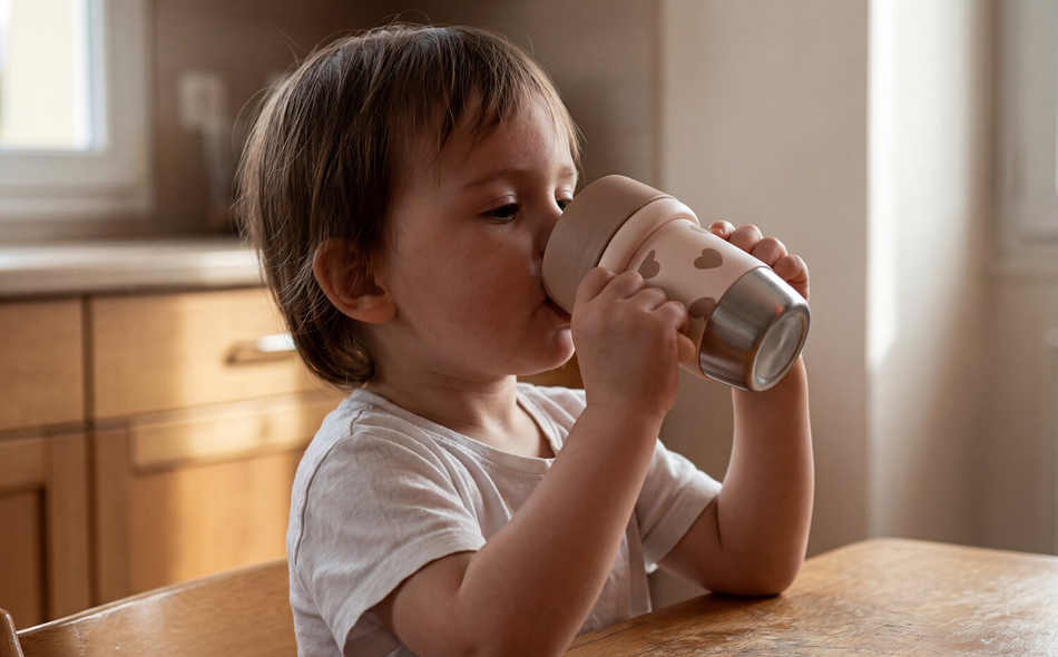 Stainless steel learning cup Click and drink - BigLove