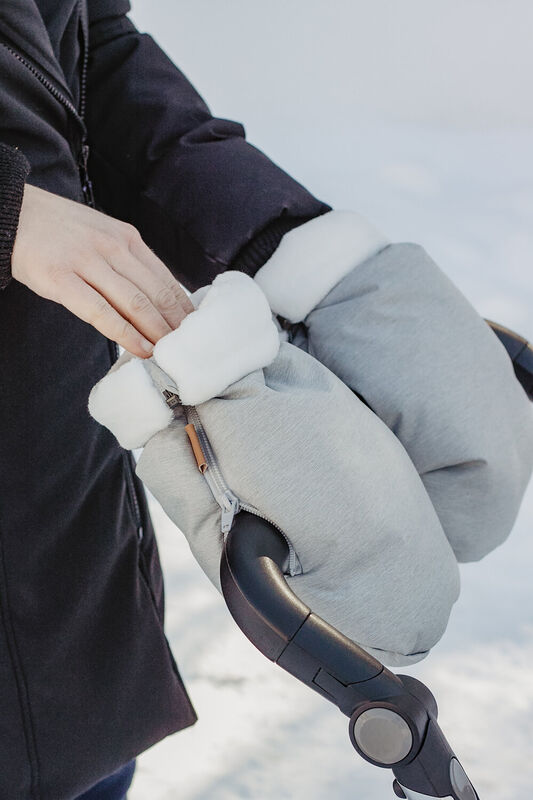 BEABA Stroller Gloves - Heather Grey