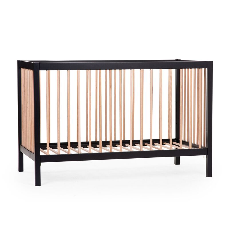 COT 97 - Lit de bébé - 120x60Cm – Noir Naturel