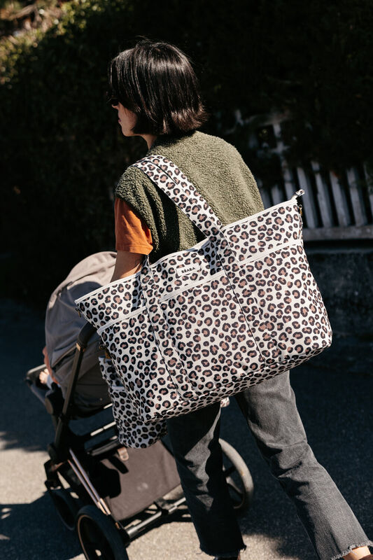 Borsa fasciatoio Madrid XXL - Leopard clay