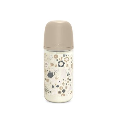 240ml glass feeding bottle with SX Pro M Wonderland teat