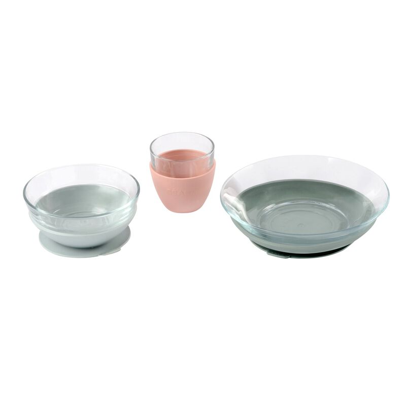 Glass Meal Set eucalyptus