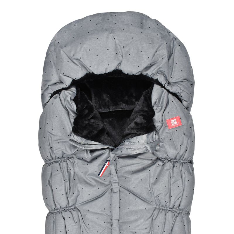 Footmuff 6-24m heather grey dots