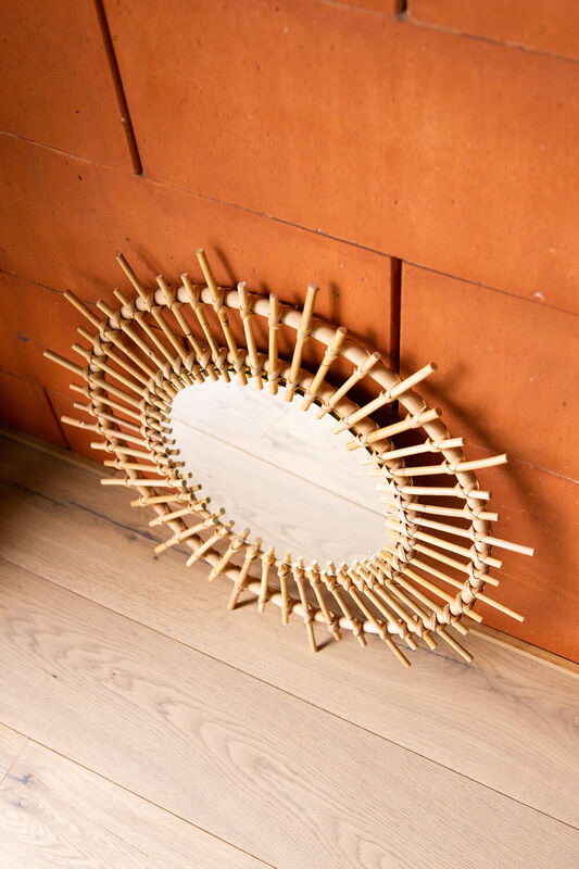 Rattan Mirror - Fondi - 60 Cm