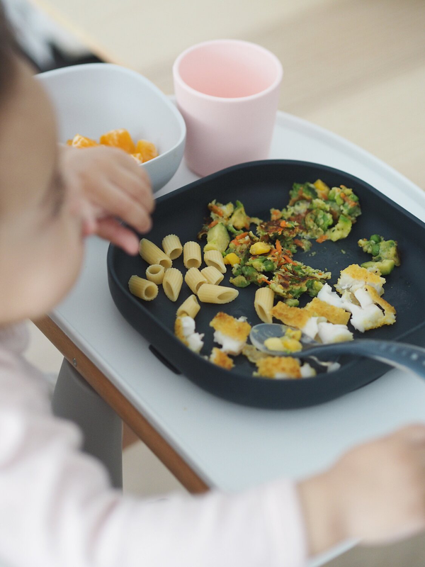Coffret repas silicone Night Blue/Rose