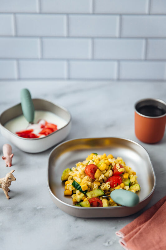 Microwave-Safe Stainless Steel Meal Set - Terracotta 